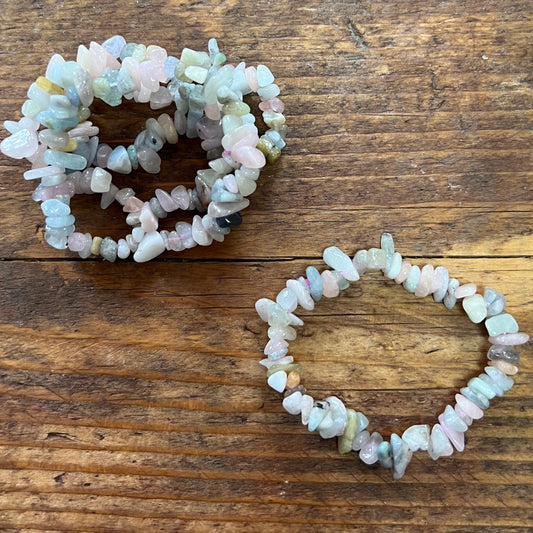 Morganite Bracelet (small chip)