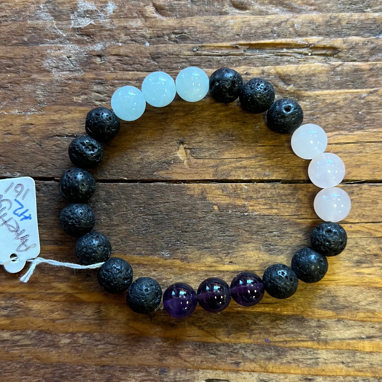 Amethyst, Rose Quartz, Aquamarine Bead Bracelet