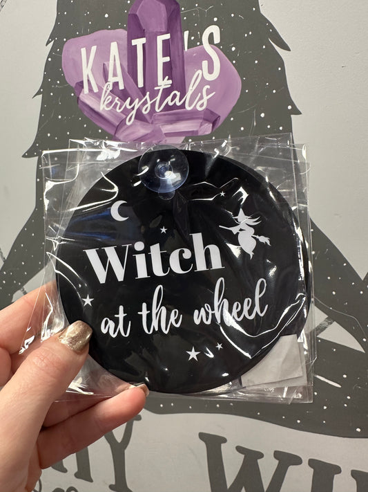 Witch at the wheel car sticker