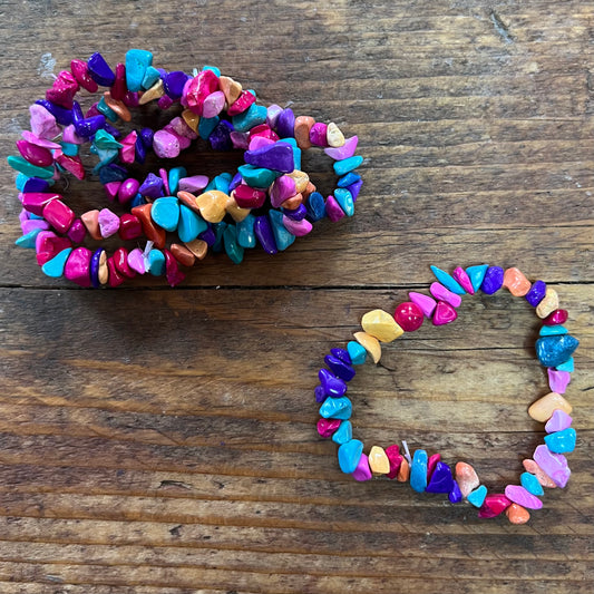 Mixed Howlite Bracelet (small chip)