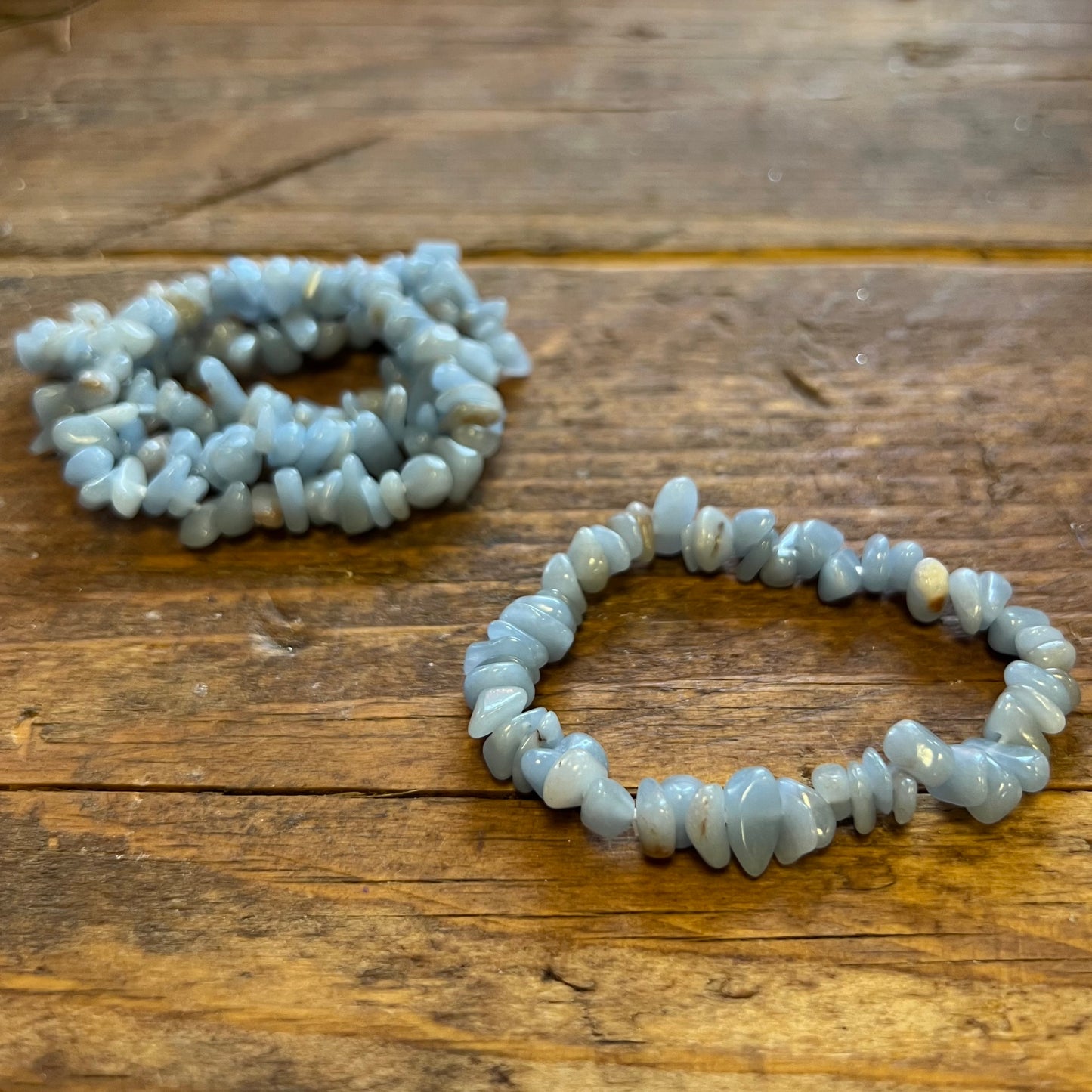 Angelite Bracelet (small chip)