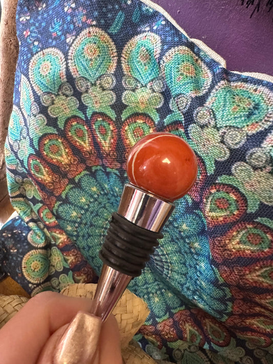 Red Jasper Bottle Stopper