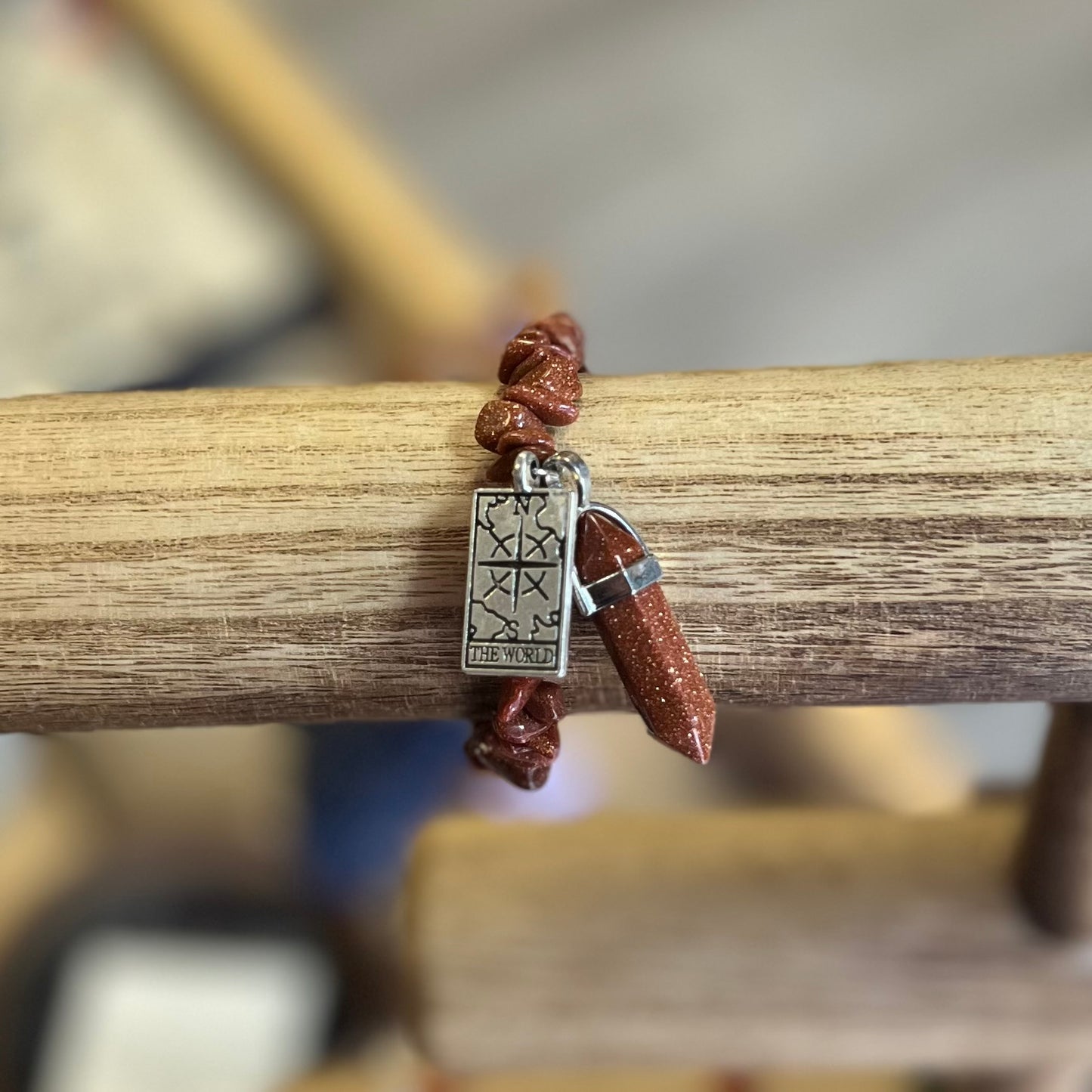 Goldstone Charm Bracelet