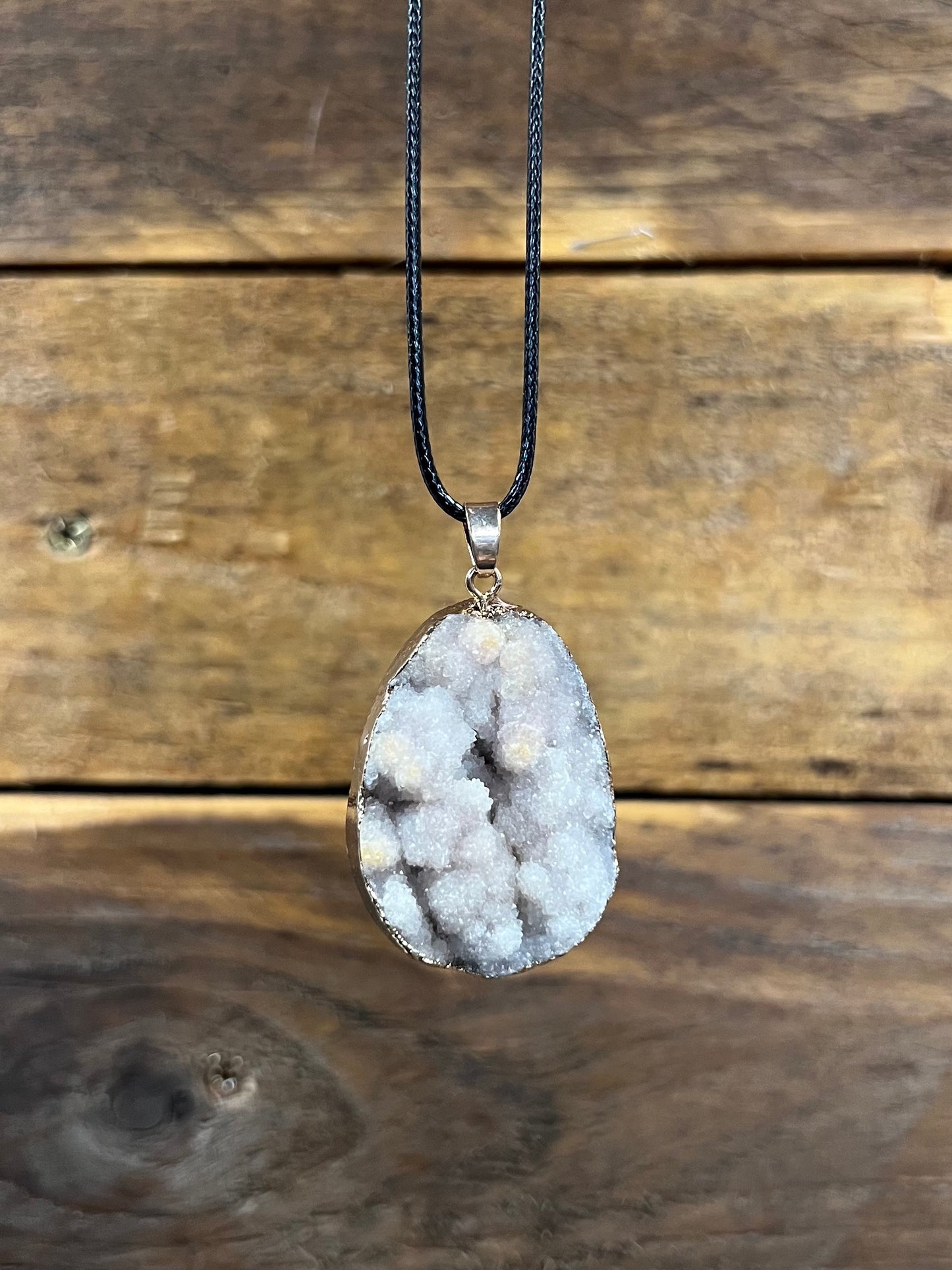 Aura Druzy Agate Large Pendant Necklace