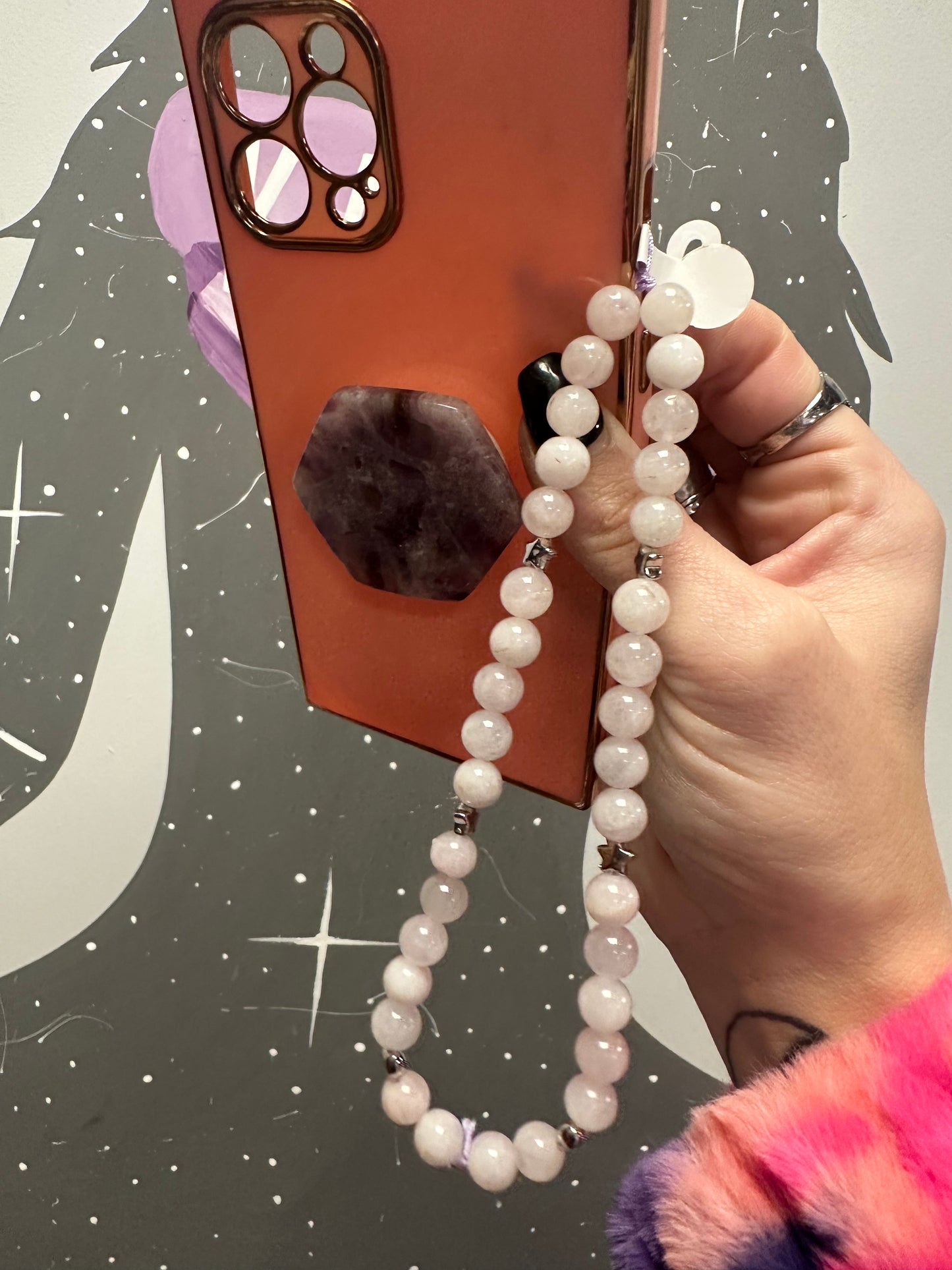 Rose Quartz Phone Charm