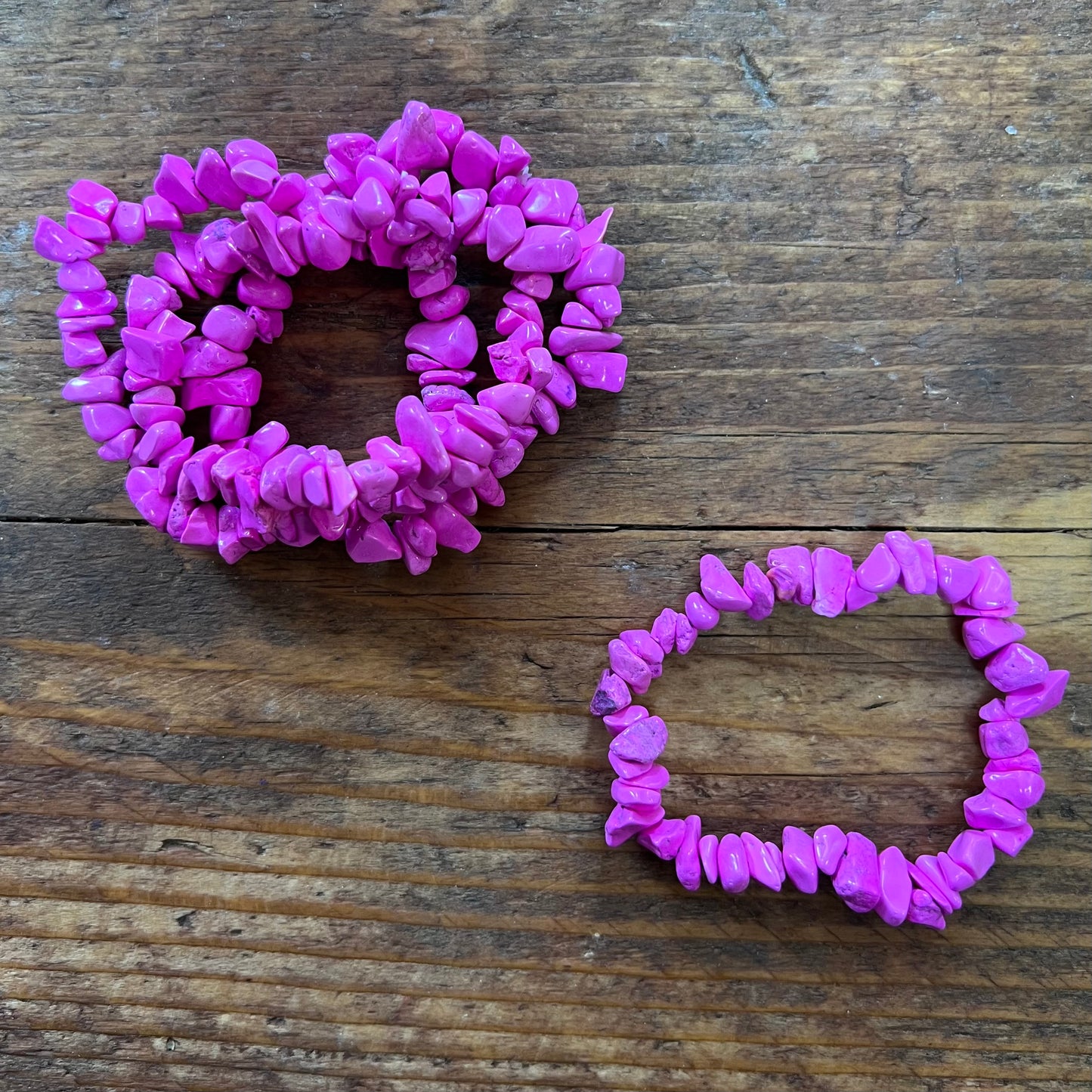 Pink Howlite Bracelet (small chip)