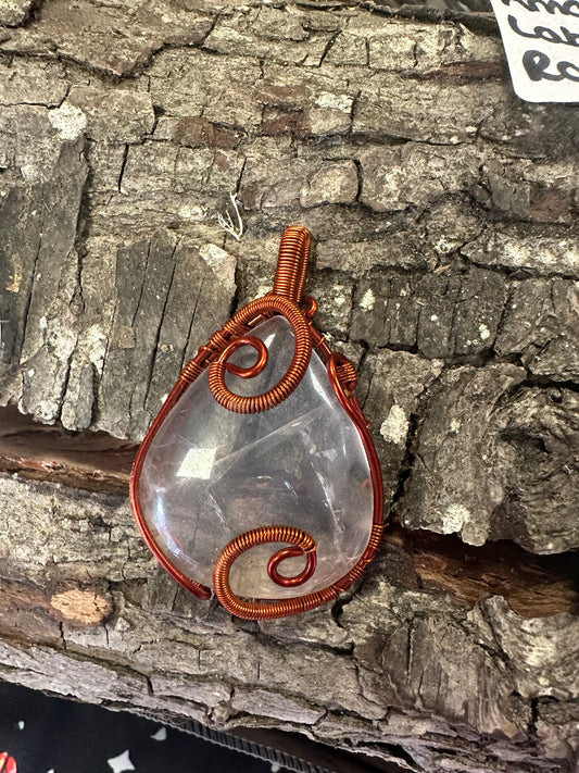 Rose Quartz Wire Wrapped Pendant