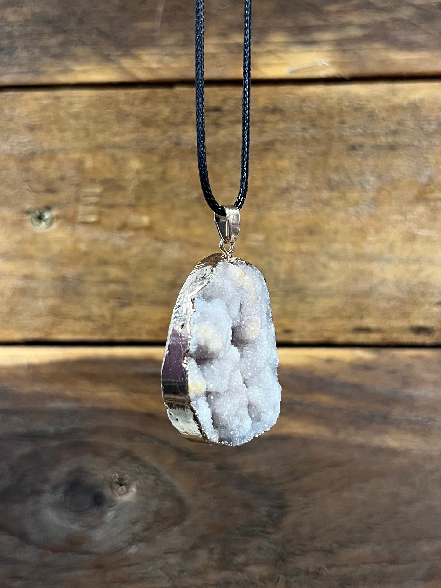 Aura Druzy Agate Large Pendant Necklace