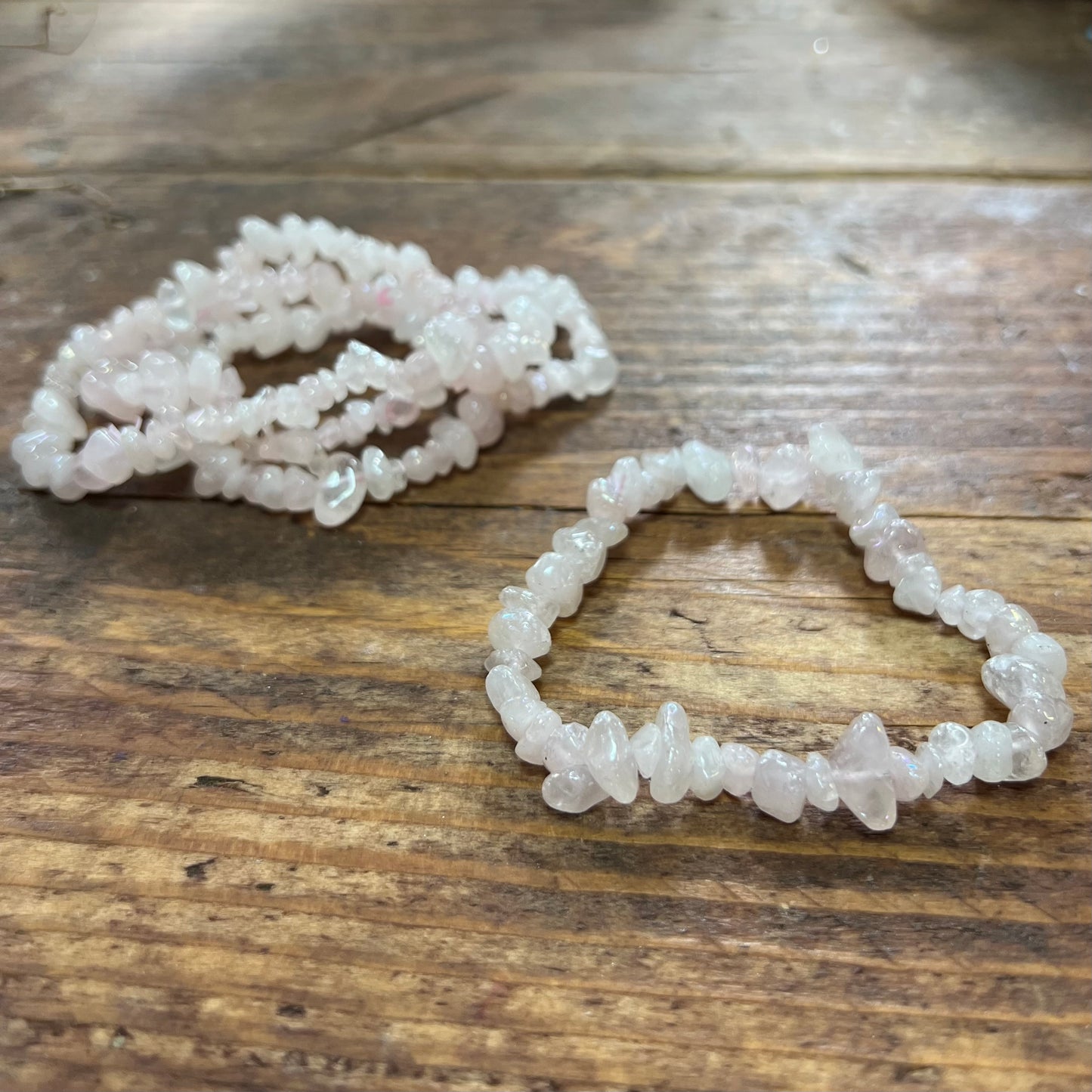 Aura Rose Quartz Bracelet (small chip)