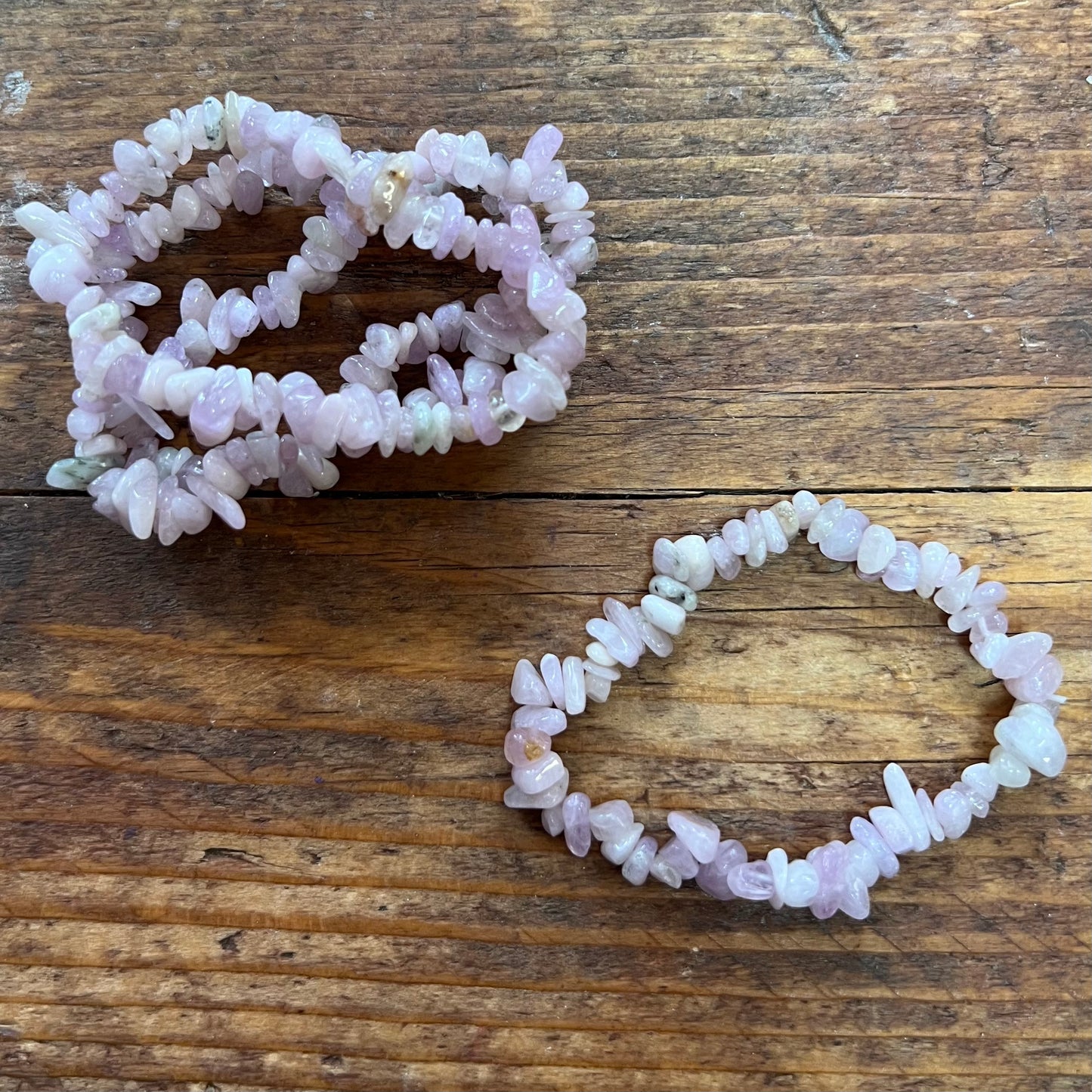 Kunzite Bracelet (small chip)