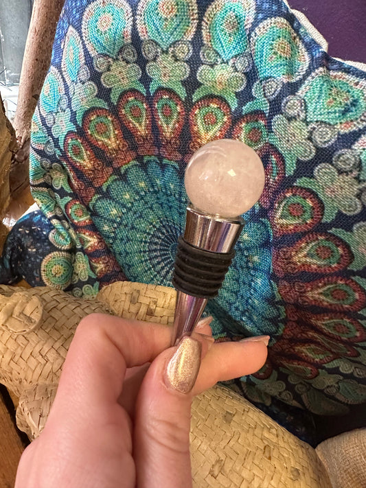 Rose Quartz Bottle Stopper