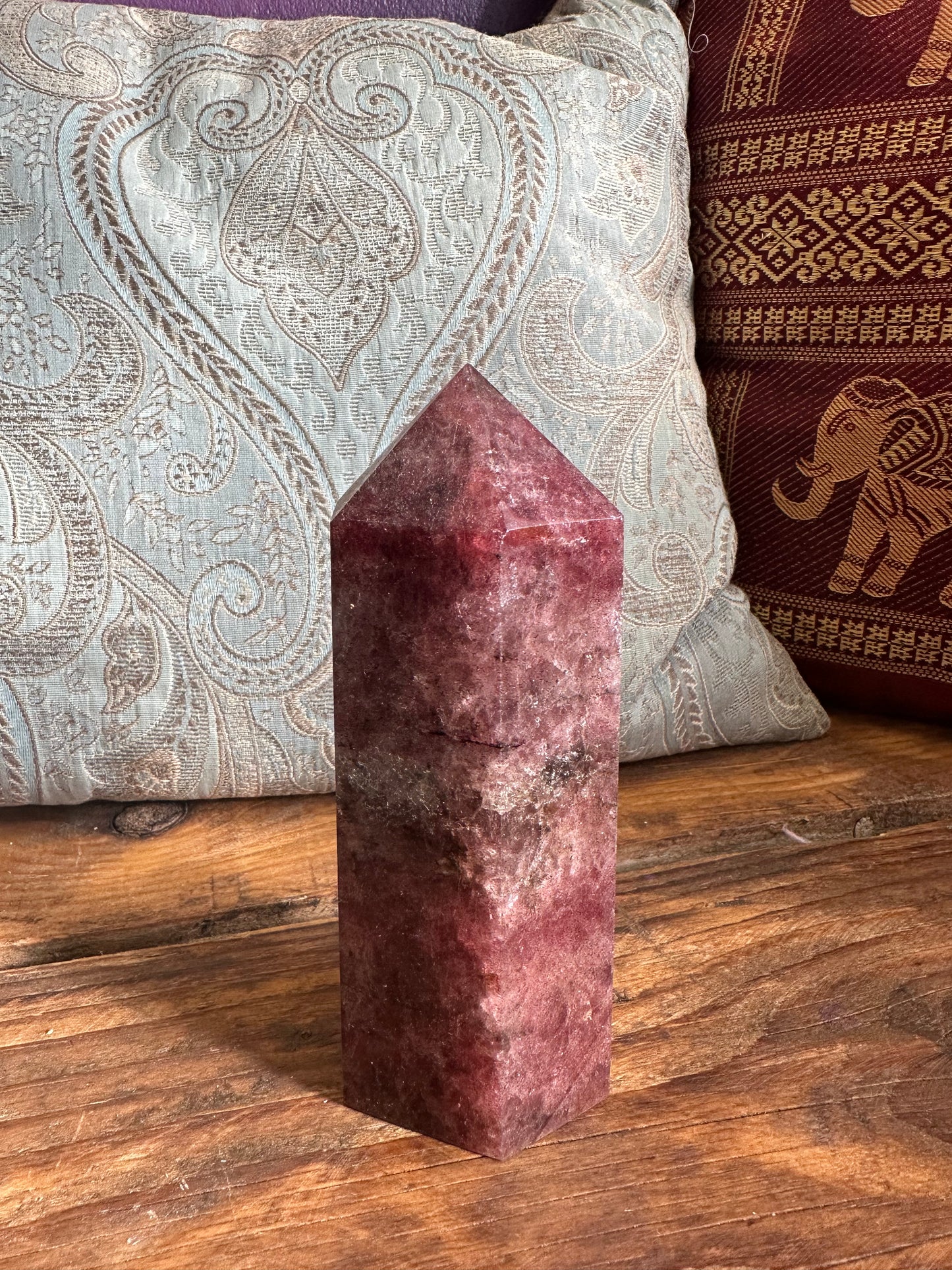 Chunky Strawberry Quartz Tower