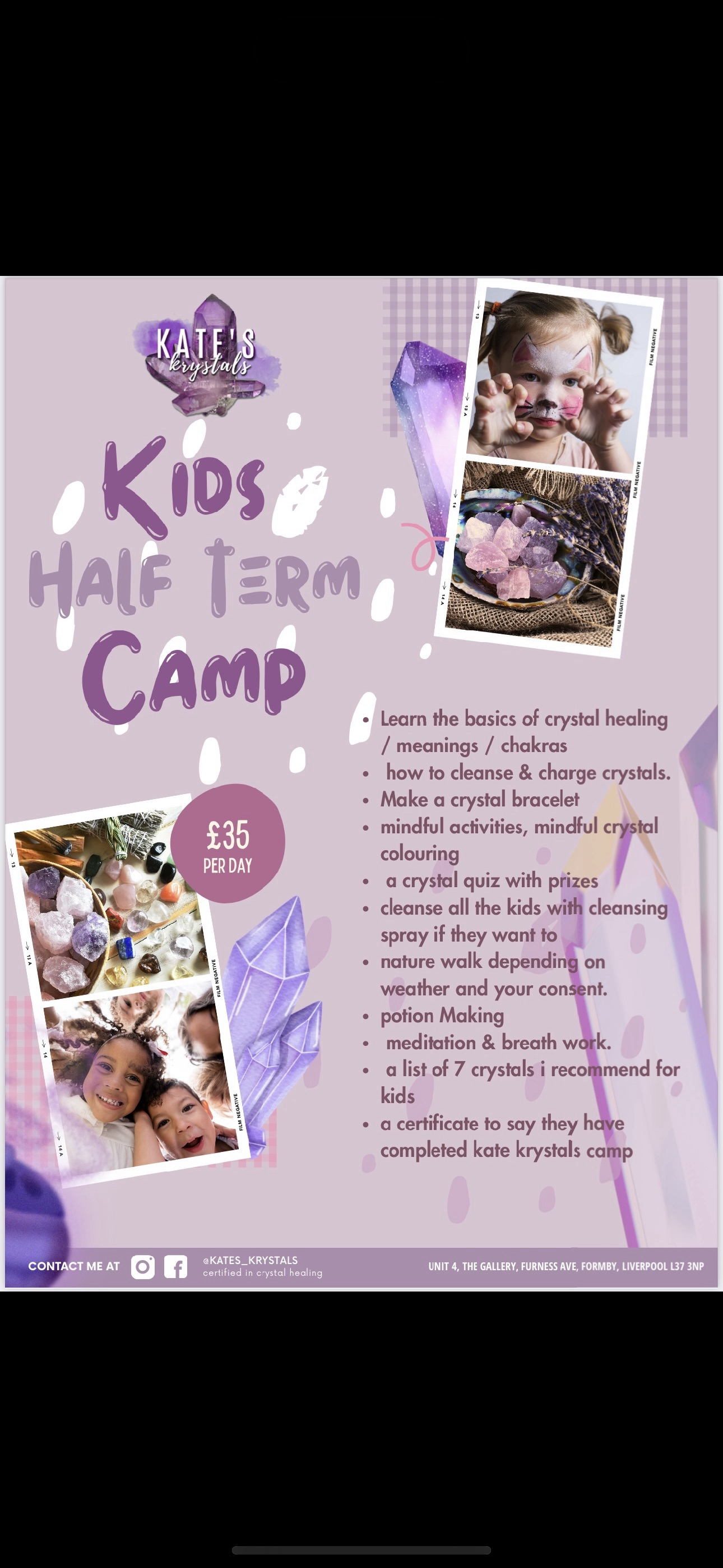 Kids Half Term Camp 🔮💎✨