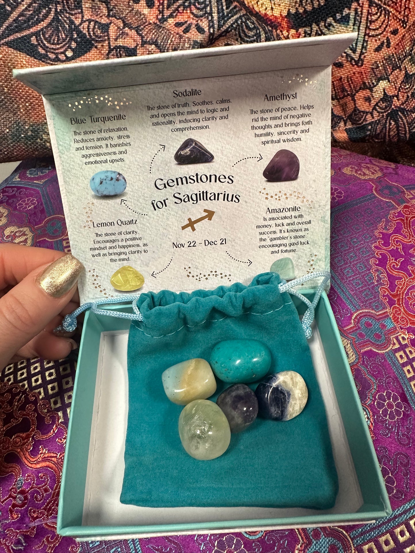 Gemstones for Sagittarius Gift Set