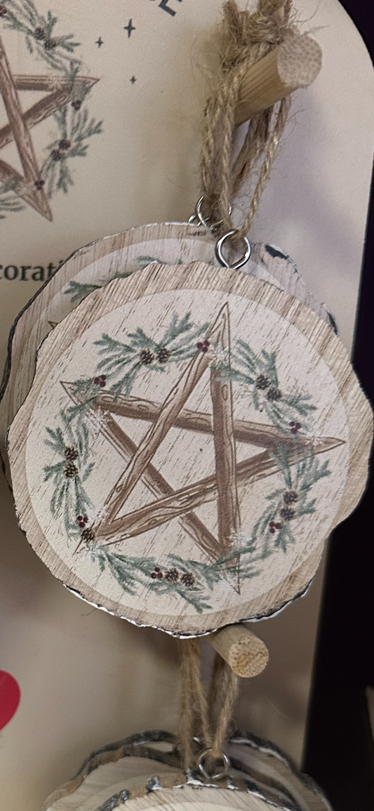 Witches Pentagram Winter Solstice Decoration