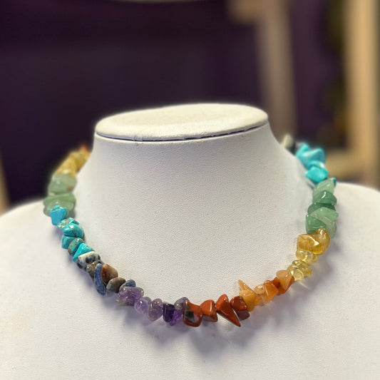 Chunky Chakra Choker Necklace