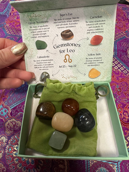 Gemstones for Leo Gift Set