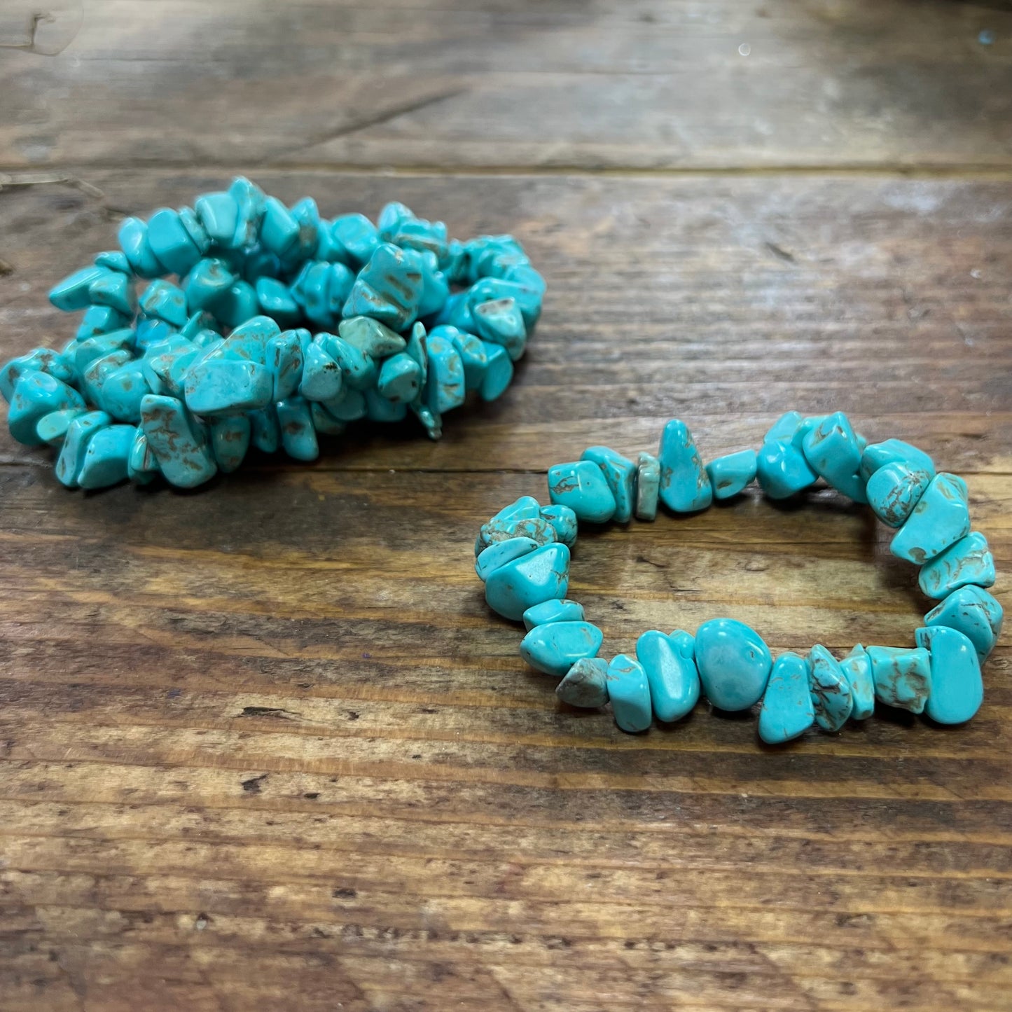 Blue Howlite Bracelet (chunky chip)