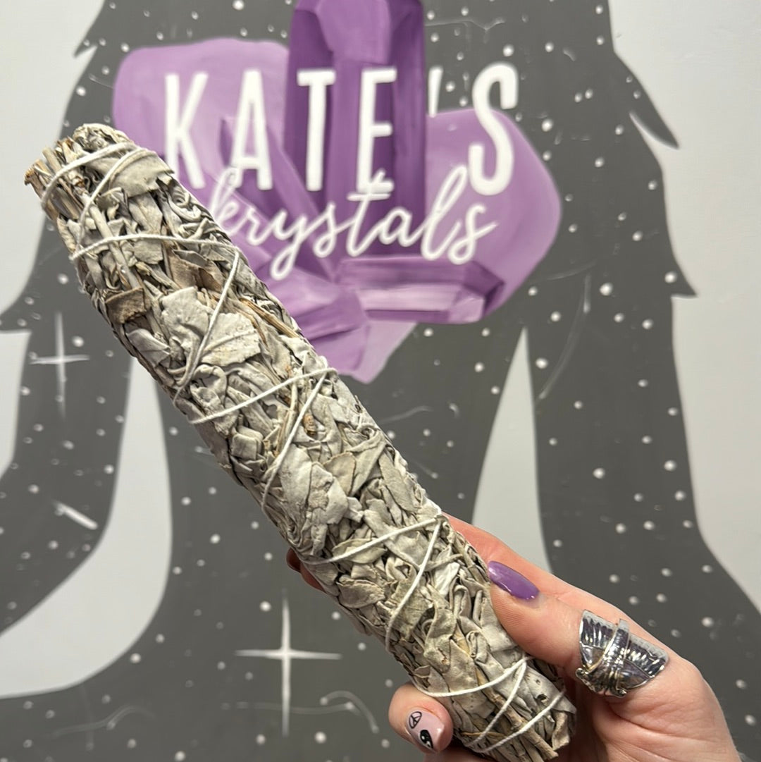 22cm white sage smudge stick