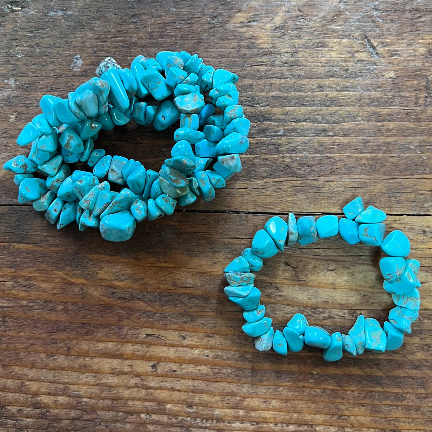 Blue Howlite Bracelet (chunky chip)