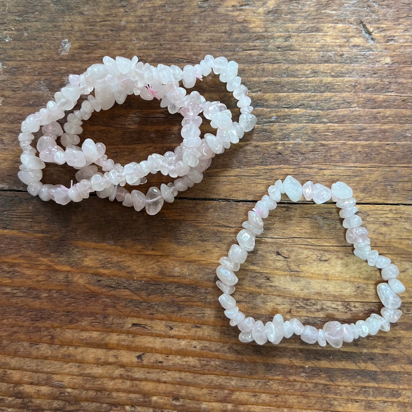 Aura Rose Quartz Bracelet (small chip)