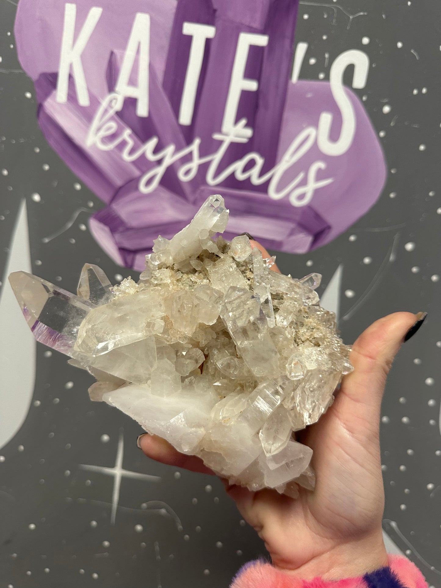 Stunning High Grade Clear Quartz Cluster from hot springs America