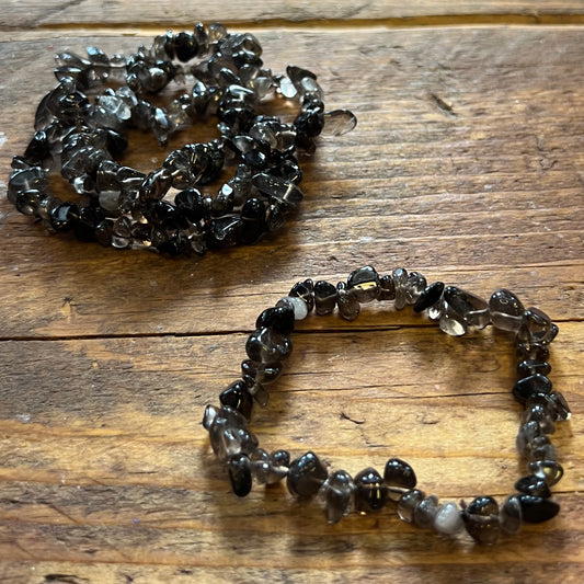 Smoky Quartz Bracelet (small chip)