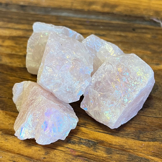 Rough Rose Aura Quartz