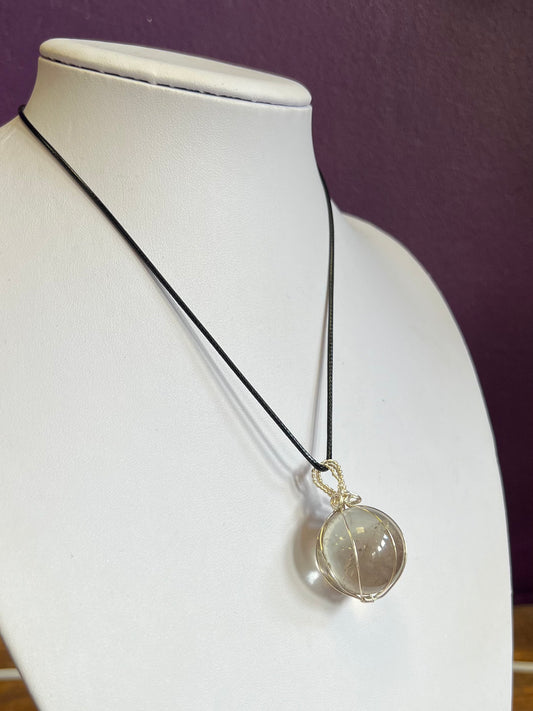 Smoky Quartz Wire Wrapped Necklace