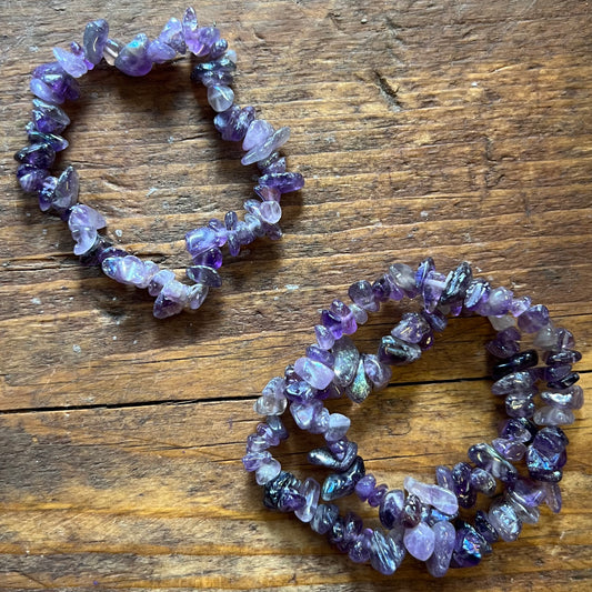 Aura Amethyst Bracelet (small chip)