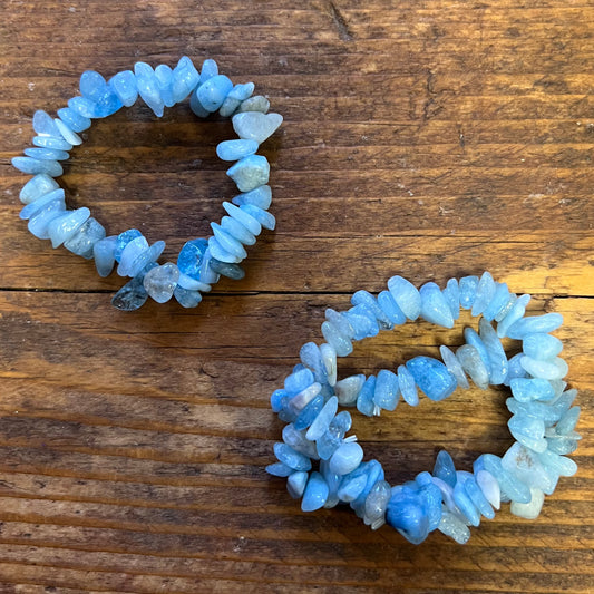 Aquamarine Bracelet (chunky chip)