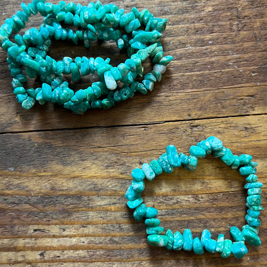 Russian Amazonite Bracelet (small chip)