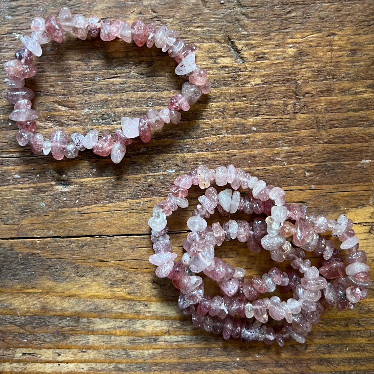 Strawberry Quartz Bracelet (small chip)