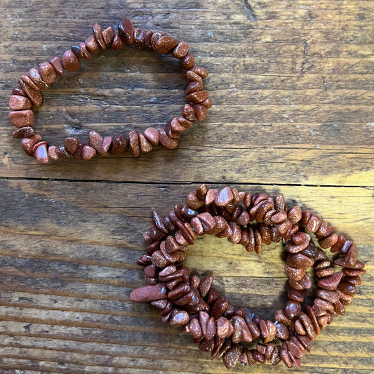 Goldstone Bracelet (small chip)