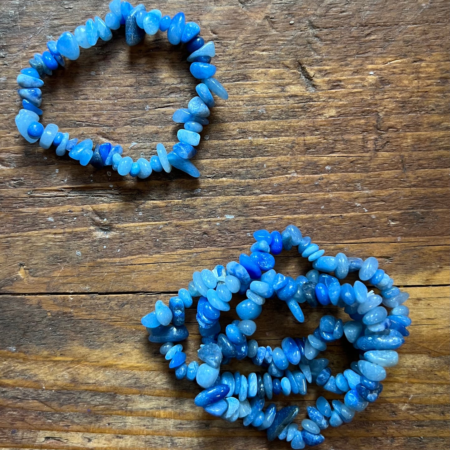 Blue Quartz Bracelet (small chip)