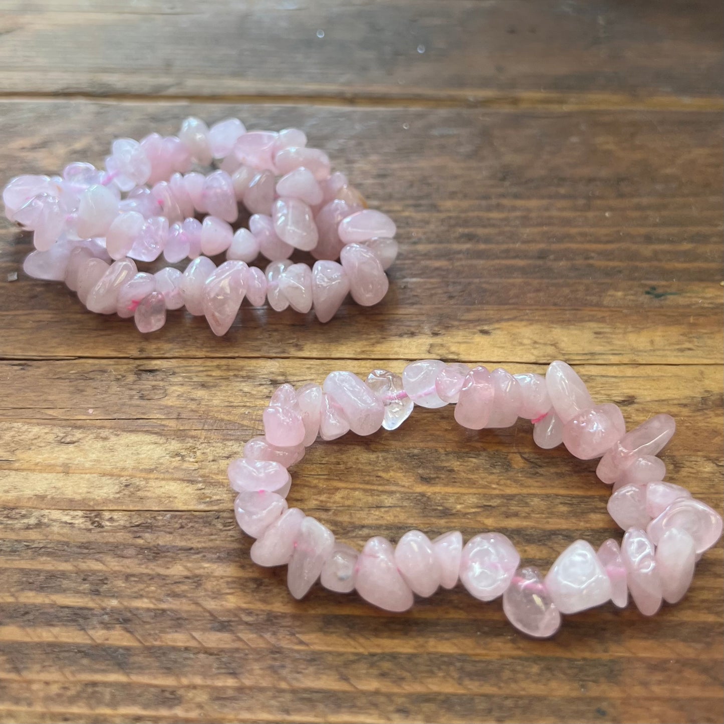 Rose Quartz Bracelet (chunky chip)