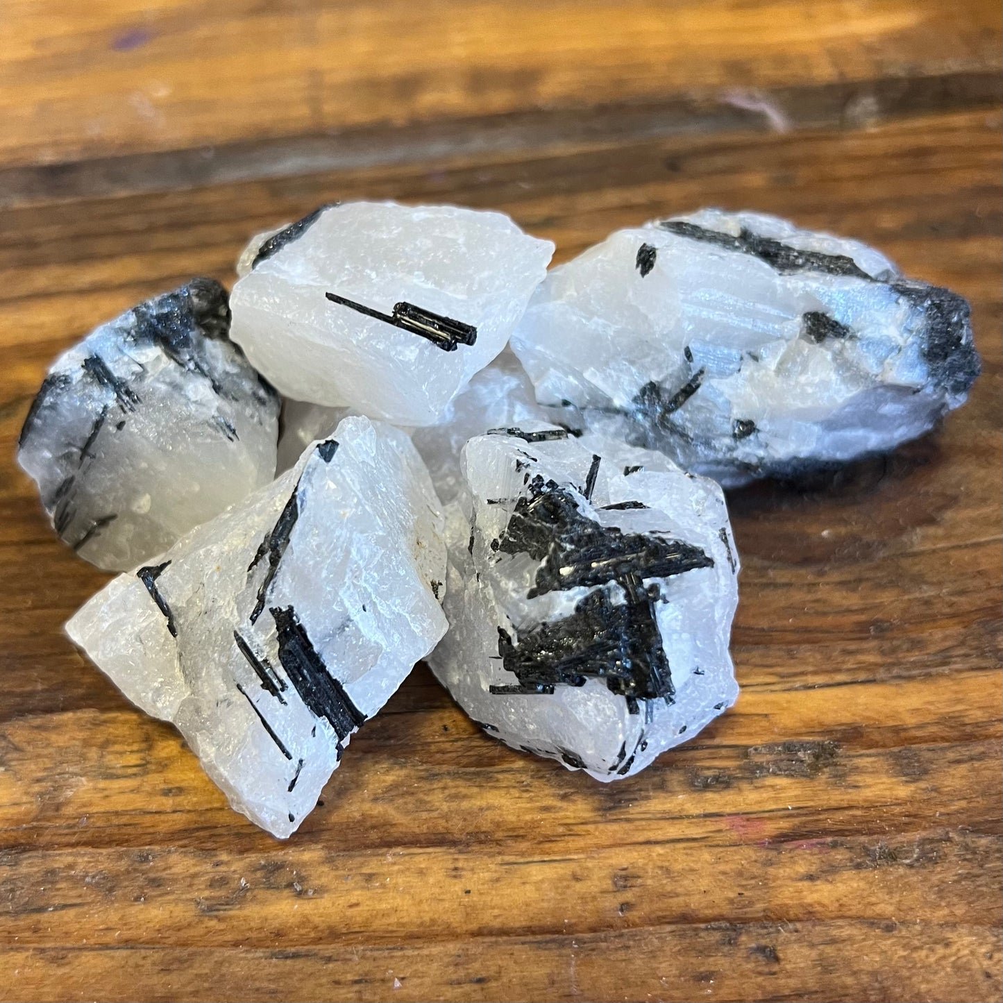 Rough Black Tourmaline in Quartz