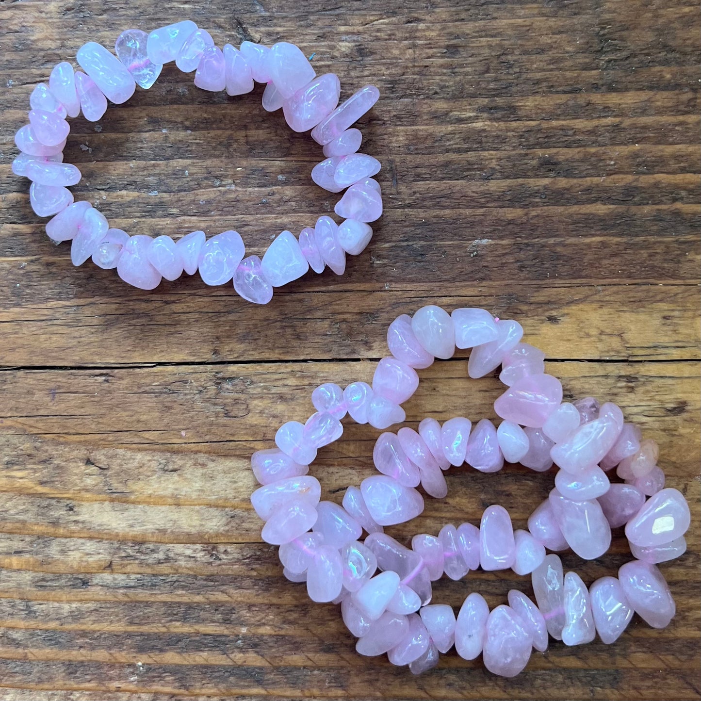 Rose Quartz Bracelet (chunky chip)