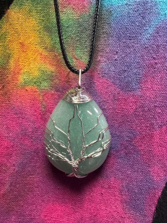 Green aventurine tree of life pendant necklace 💎